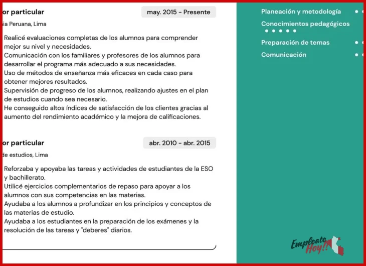 Cómo hacer un CV para docente en Perú 2025 requisitos y vacantes 2026