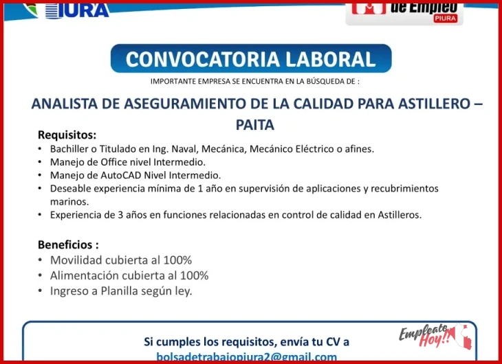 ¿Trabajos en Piura | Avisos de empleo Perú?