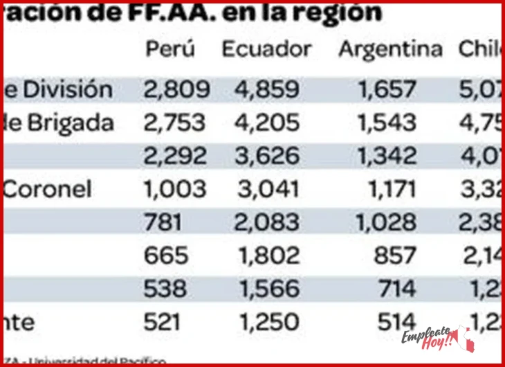 Ventajas y desventajas de ¿Cuánto gana un militar en Perú por grado?
